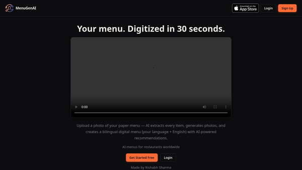 Menu Gen AI