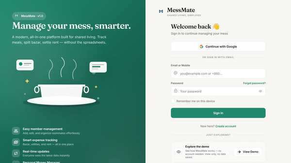 MessMate – Mess & Shared Living Manager