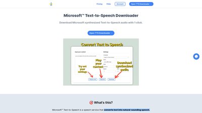 Microsoft Text-to-Speech Downloader