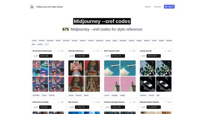 Midjourney Sref Code Library