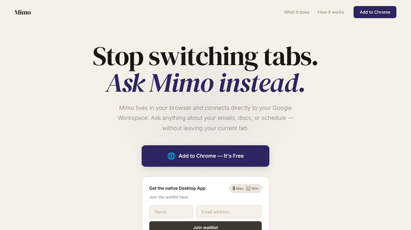 Mimo - Your Personal AI Assistant