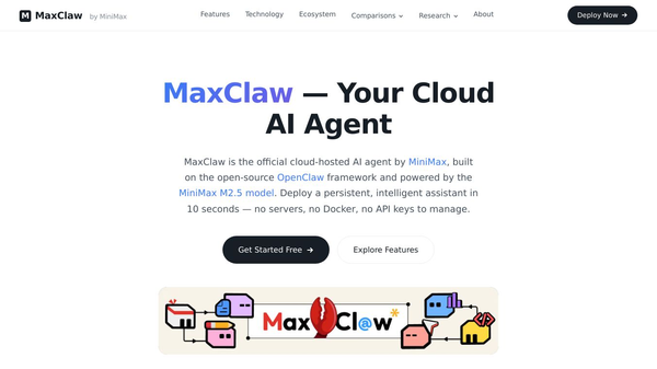 Minimax MaxClaw — Your Cloud AI Agent