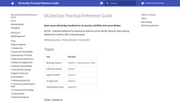 MLSecOps Practical Reference Guide