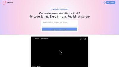 Mobirise AI Website Generator