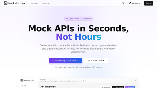 Mocknica - AI-Powered Mock API Server