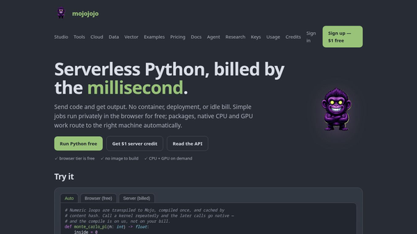mojojojo Python by the millisecond