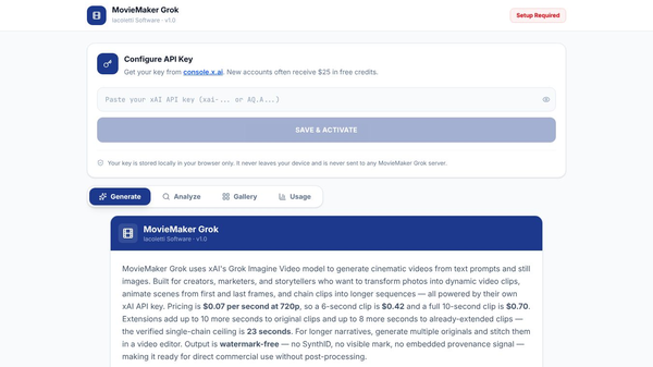 MovieMaker Grok