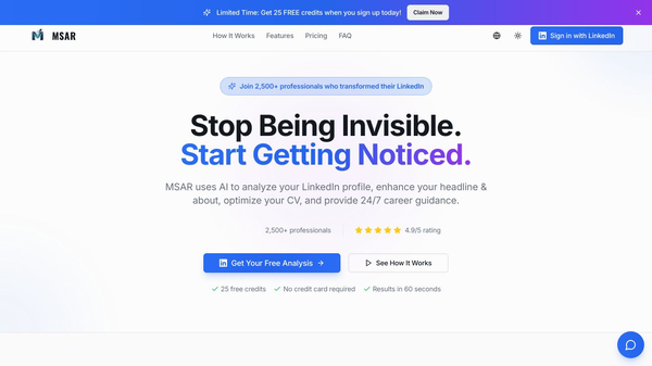 MSAR AI for LinkedIn