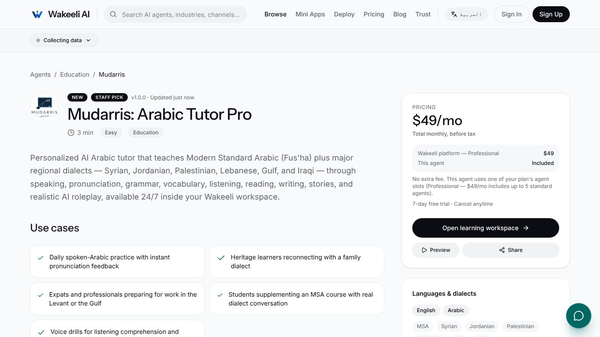 Mudarris - Arabic AI Tutor Pro