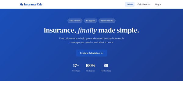 My Insurance Calc