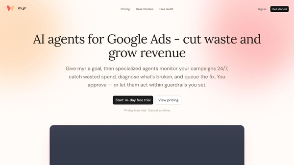 myr — AI agents for Google ads.