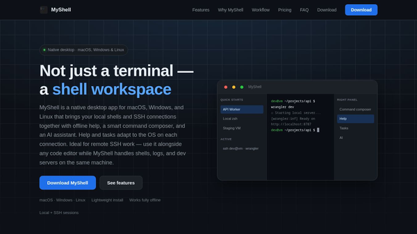 MyShell — cross platform shell workspace