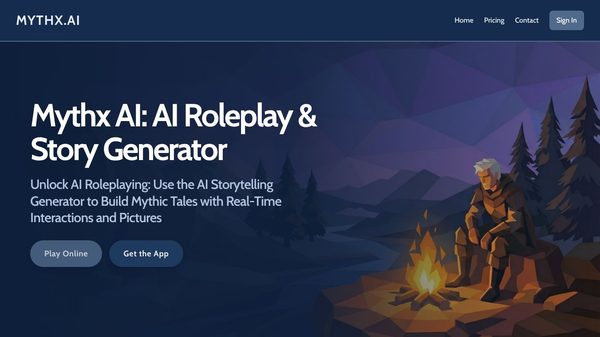 Mythx AI – Visual AI RPG adventure