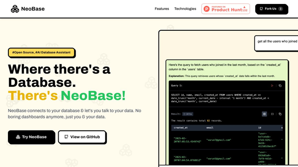 NeoBase - AI Copilot for Database