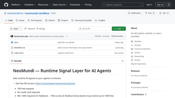 NeoMundi Runtime Signal