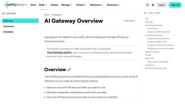 Netlify AI Gateway