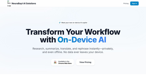 NeuraBayt Private On-Device AI Assistant