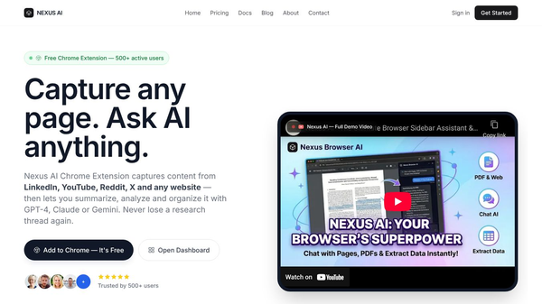 Nexus AI | Chrome Extension + Dashboard