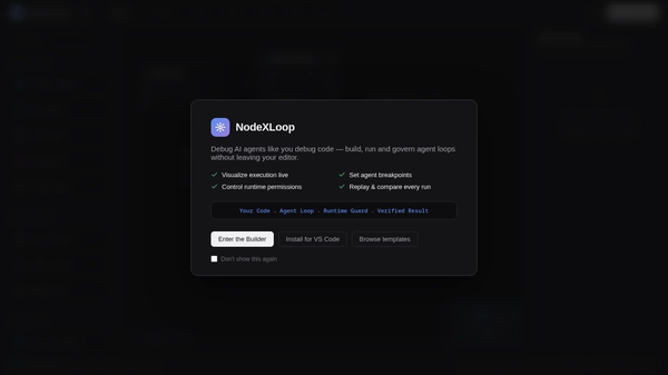 NodeXLoop — Agent Loop DevTools
