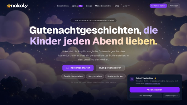 Nokoly AI Powered Kids Entertainment App