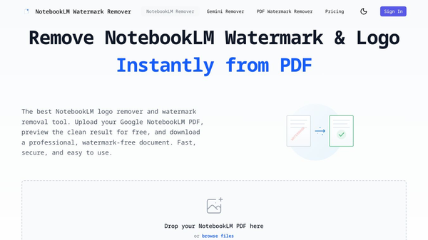 NotebookLM Watermark Remover