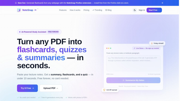 NoteSnap AI – AI Study Tool