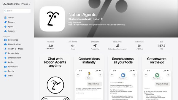 Notion Agents iOS app