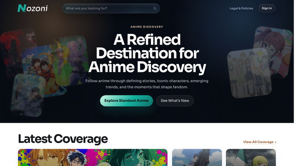 Nozoni Anime Discovery