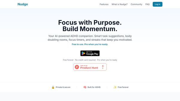 Nudge – ADHD Planner & Focus