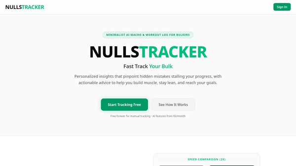 Nulls Tracker - AI Bulking & Macro Log