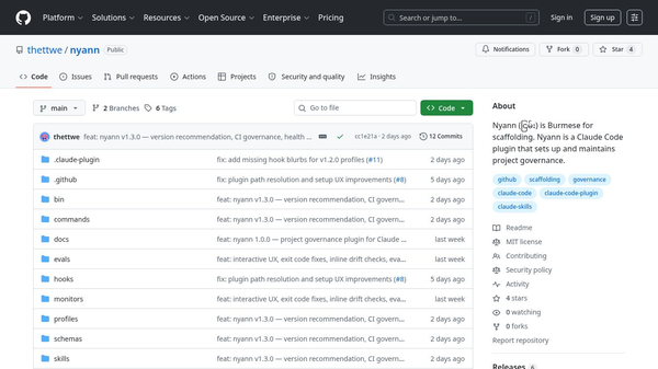 Nyann – Project Governance for Claude