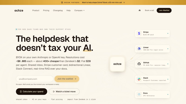 Ochre Helpdesk - No more Zenesk Tax