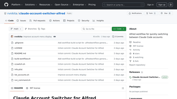 One-Click Claude Code Account Switching