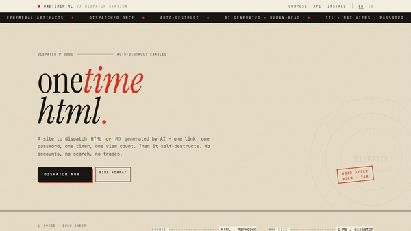 onetimehtml