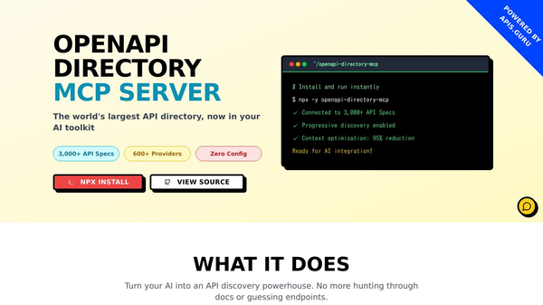 Open API Directory MCP Server