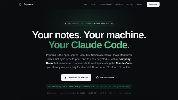 Open-source Notion alternative.