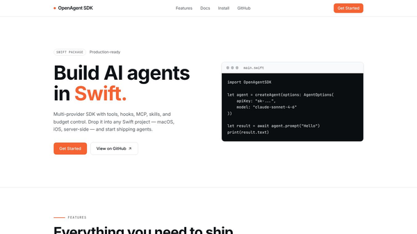 OpenAgent SDK for Swift