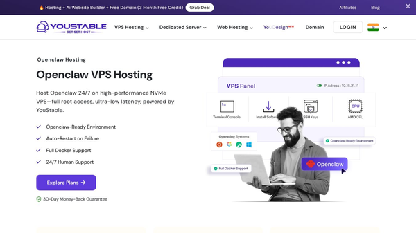 Openclaw VPS Hosting - 1 Click OpenClaw