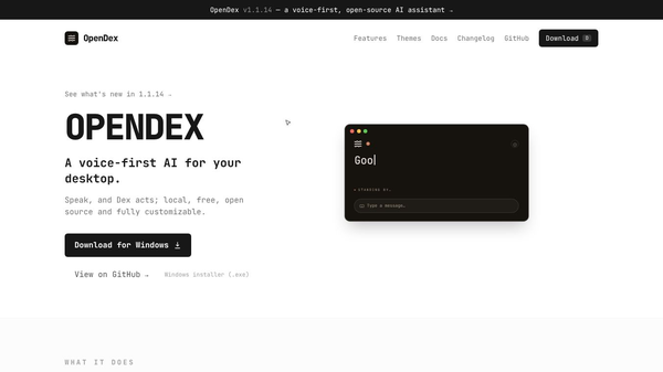OpenDex – Open Source Voice AI
