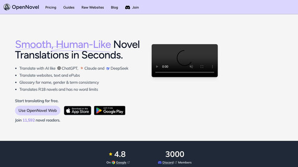 OpenNovel - AI Novel Translator