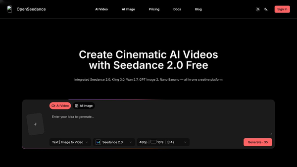 Openseedance: Seedance 2.0 Video