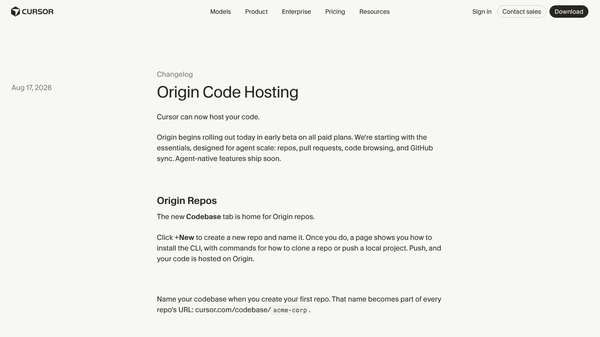 Origin by Cursor