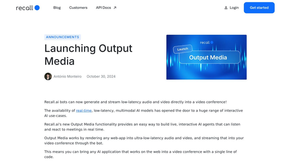 Output Media API by Recall.ai