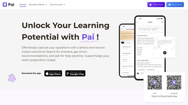 Pai: AI Tutor For A-Level, AP, and More