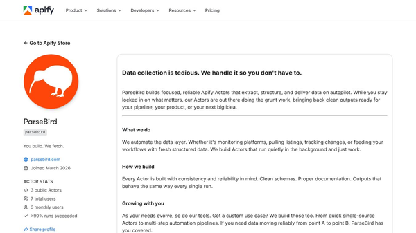 ParseBird — Web Scraping Layers for AI