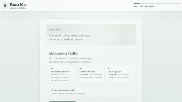 Pausa Mía · Meditación a Medida