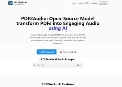 PDF2Audio AI