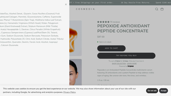 Pepoxide Antioxidant Peptide Concentrate