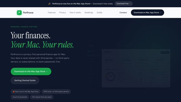 Perfinova: Personal Finance for Mac