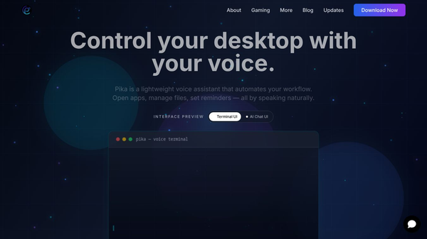 Pika Voice - Control Your PC with Voice